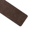 6pcs Stair Mat Self Adhesive Reusable Stair Mat Brown