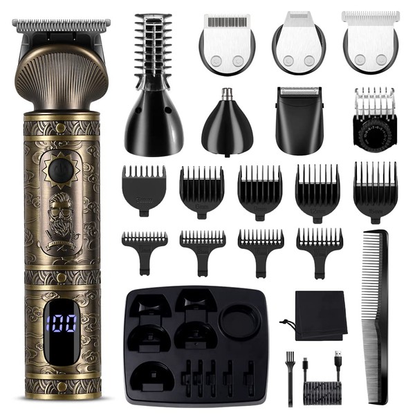 Scttomon Beard Trimmer Kit Professional Hair Clipper Zero Gapped T-Blade