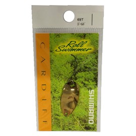 Shimano TR-0016 Spoon, Cardiff, Roll Swimmer, 0.05 oz (1.5 g), Gold, 69T