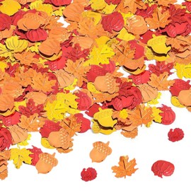 Fall Thanksgiving Confetti Glitter Sequin Maple Leaves Turkey Pumpkin Pinecones Fall Harvest Party Table Decor Supplies