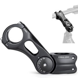 GEWAGE Bicycle Stem Adjustable, Bicycle Stem Riser for 31.8 (1-1/4 Inch) Handlebars, Alloy Aluminium Bicycle Stem Height Adapter for Most MTB, Road Bikes, BMX, E-Bike (110 mm)