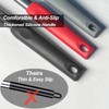 2 Pack Spatulas, Solid & Slotted Silicone Spatula Set, Stainless