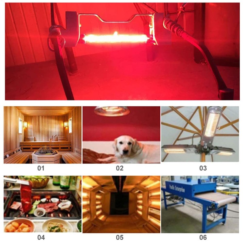 Infrared Heating Lamp -HoneyFly J118 500W 220V R7S IR Heating