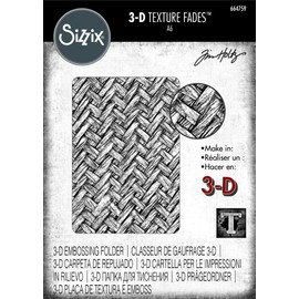 Sizzix Embossing Folder 3D Texture Fades 664759 Intertwine by Tim Holtz One Size
