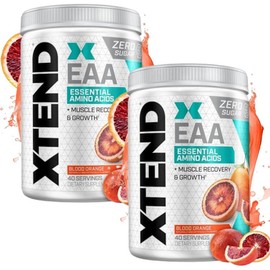 Extend EAA Essential Amino Acid Powder Blood Orange Flavor, 340g, 2 Pieces / 엑스텐드 EAA 에센셜 아미노산 파우더 블러드 오렌지 맛, 340g, 2개
