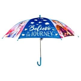 HOVUK Classic Umbrella for Children's, Kids Girls Stick Umbrella with Printed Character, Windproof Brolly Rain Canopy Umbrella for Ages 3-7 Years