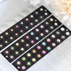 Le Bryan Jewelry Titanium Granules, 20 Pcs Per Sheet, Multicolored, Made in Japan, Ear Tragus Jewelry Crystal Glass Included, No Gemstones