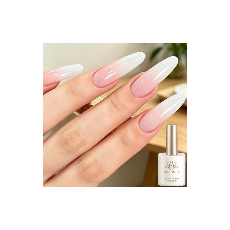 Born Pretty- Esmalte de uñas en gel blanco lechoso Esmalte