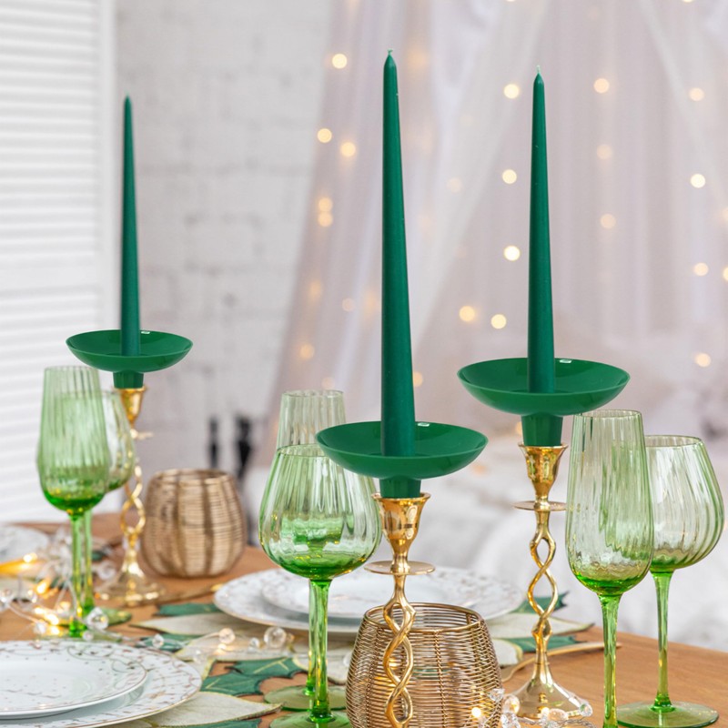 Candle Holder for Candlesticks - 50 Pcs Reusable Plastic Protector