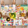 Easter Placemats, Set of 4, Flower Placemats, Carrots Rabbit Ears,