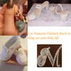 Dowarm 1000 Pieces Flatback Half Pearls, Flat Backed Round Half