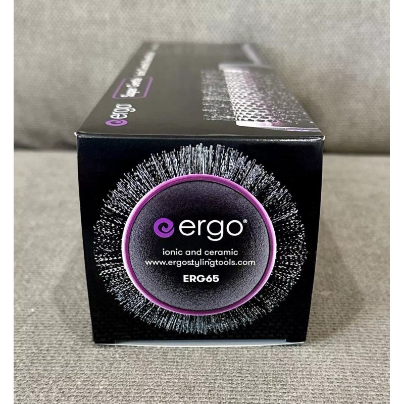 Ergo ERG65 Super Gentle Professional Ionic Ceramic Round Hair Brush