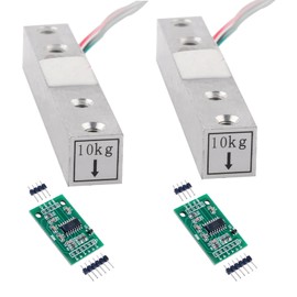 Geekstory 10 kg Digital Load Cell Weight Sensor + HX711 AD Weighing Sensor Module High Precision for Arduino DIY Electronic Portable Kitchen Scale (2 Sets)