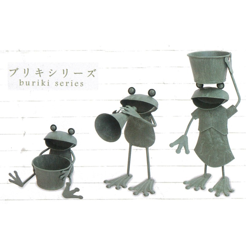 Murataya Sangyo Frog Planter Sit, Green, Approx. 6.7 x 3.9