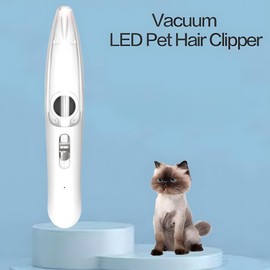 Dog Paw Trimmer for Grooming - Quiet, Rechargeable Pet Paw Trimmer for Dogs and Cats with Light, Hair Suction, Dual-Speed Ceramic Blades - Safe & Precise Cat Paw Trimmer for Small Areas