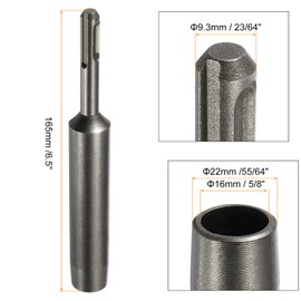 HARFINGTON Plus SDS Ground Rod Driver 23/64" for 5/8" Ground Rods Driver Adapter Bits for Rotary Hammer Drill Tool 6.5" Long