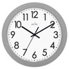 Acctim Abingdon Wall Clock Quartz Easy Read Arabic Numbers Grey
