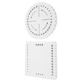 WPKD BLUEIY Kumihimo Flechtscheibe,Handgemachte Geflecht Weben Scheibe,Rund und Quadratisch Flechtscheibe,2 Stücke,Makramee Geflochtene Schnur,Flechtscheibe für Armband Geflecht Handtasche