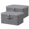 Foreverup Fabric Storage Box with Combination Lock, Collapsible CationicFabric Storage