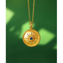 YOUFENG Expanding Photo Locket Necklace that Holds 4 Pictures Pendant Lockets 14K Real Gold Plated Birthday Gifts Gemstone