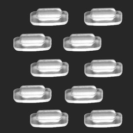 Eyeglass Nose Pads 11mm 5Pairs Replacement Square Rectangle Slide/Slip in Silicone Nosepads for Glasses Sunglasses Costa Maui