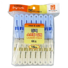 Domestic Sun-Filled Strong Spring Clothespins No. 66 (16-Pack) Clothespin-R 4ea