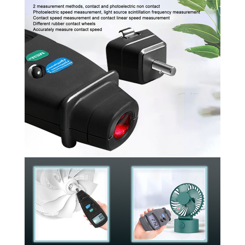 Tachometer LCD Digital Handheld Contact Non Contact 4 Test Mode