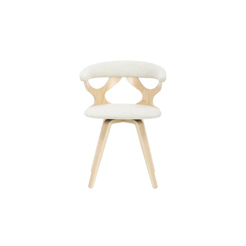 Carson Carrington Viby Mid-century Modern Swivel Dining/ - Grey Fabric/White