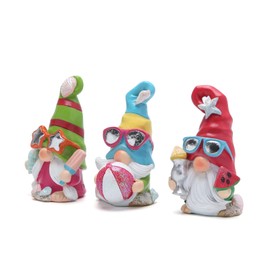 Hodao 3PCS Summer Gnomes Decor Sea Star Shell Elf Handmade Beach Swedish Gnomes Decorations for Home Scandinavian Elf Decorations Home Ornaments Summer Gnome Figurines