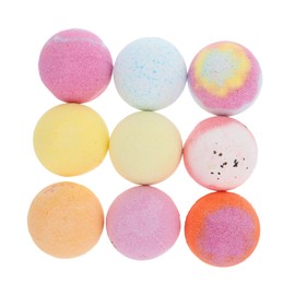 NOLITOY Natural Spa Bath Kit 9 Exfoliating Salt Balls Essential Oils Wildflowers Bath Products for Relaxing Baths