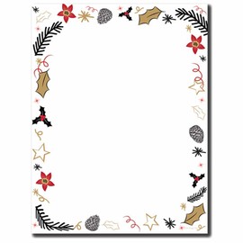 Retro Holiday Letterhead Laser & Inkjet Printer Paper, 100pk