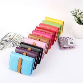 10 Colors Credit Card Holder Credit Card Wallets for Women Men Leather 26 Card Slots (Rose Red)