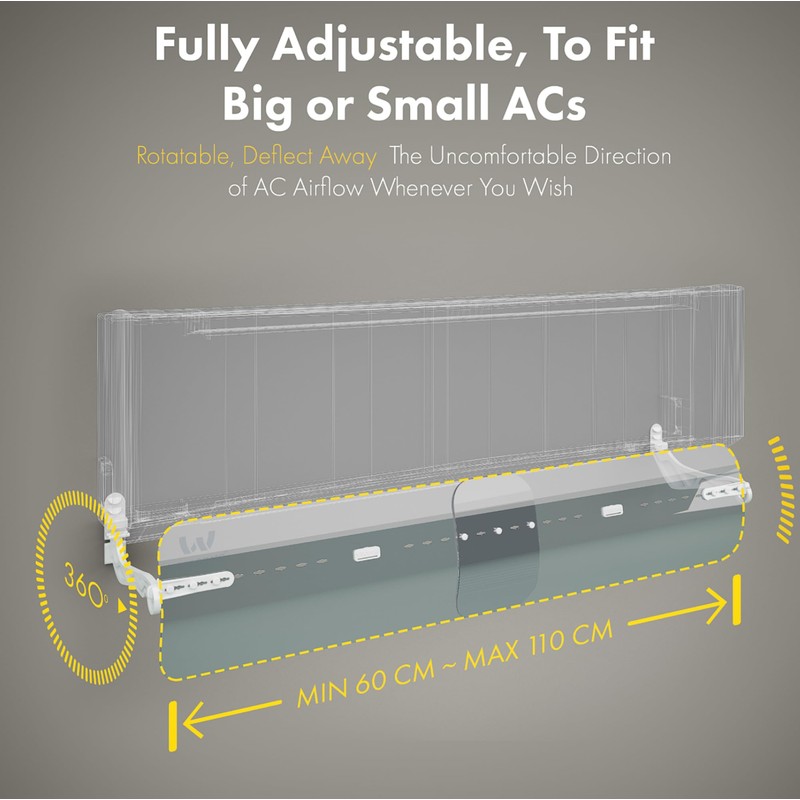 WITFORMS/CLASSIC - Adjustable AC air deflector suitable for Split air