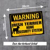 Irish Terrier Sign Warning Security System Door Sign Dog Sign