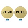 PATIKIL Push Pull Door Sign, 2 Pack Self-Adhesive Round Acrylic