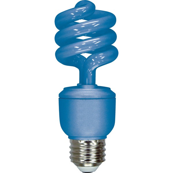 GE 78960 Energy Smart 13-Watt Spiral Compact Fluorescent Bulb, Blue