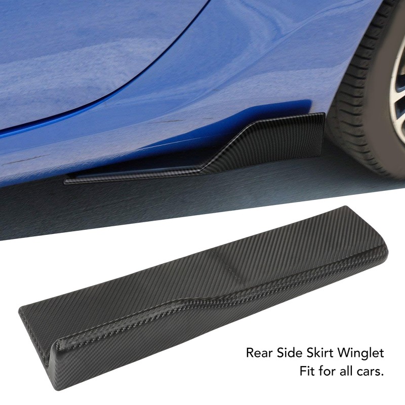 2PCs Rear Side Skirt Winglet Carbon Fiber Style Universal Car