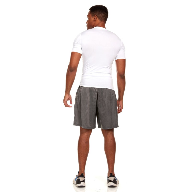 Russell Athletic Men's Compression Short Sleeve Top, White, X-Large