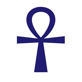 Ankh Symbol Pagan Egyptian Eternal Life Vinyl Sticker Decals (Pack of 2) for Car Bumper Window Laptop Tablet Phone (3" x 2.2", Purple)