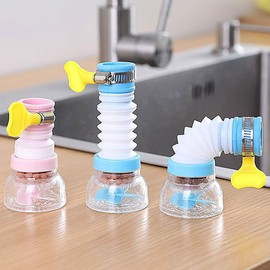3Pcs Rotating Faucet Portable Filter Faucet Water Purifier 360 Degree Adjustable Water Tap Extension Filter Shower 360 Rotating Splash Proof Faucet Filter Kitchen Faucet Extender