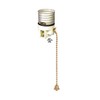 B&P Lamp Porcelain Pull-Chain Socket Interior, Antique Brass Chain