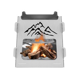 Foldable Campfire Grill, Camping Fire Pit with Carry Bag, Foldable BBQ Fire Pit Grill for Camping Camping Stove Stainless Steel for Camping Picnic BBQ