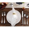 KEAWELL Premium 20/45/65 Piece Louise Hammered Silverware Set with Round