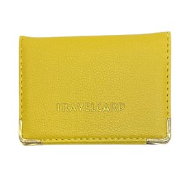 Glemified - New Leather Oyster Travel Card Bus Pass Holder Wallet Rail Card Cover CASE (Yellow)