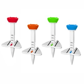 Golf Tees 3/4 Pack, Height Adjustable, Graduated, Competition Supplies (4 Pack)