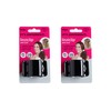 Linziclip Hair Jawclip Midi Black Solid Bundle, 2-Pack