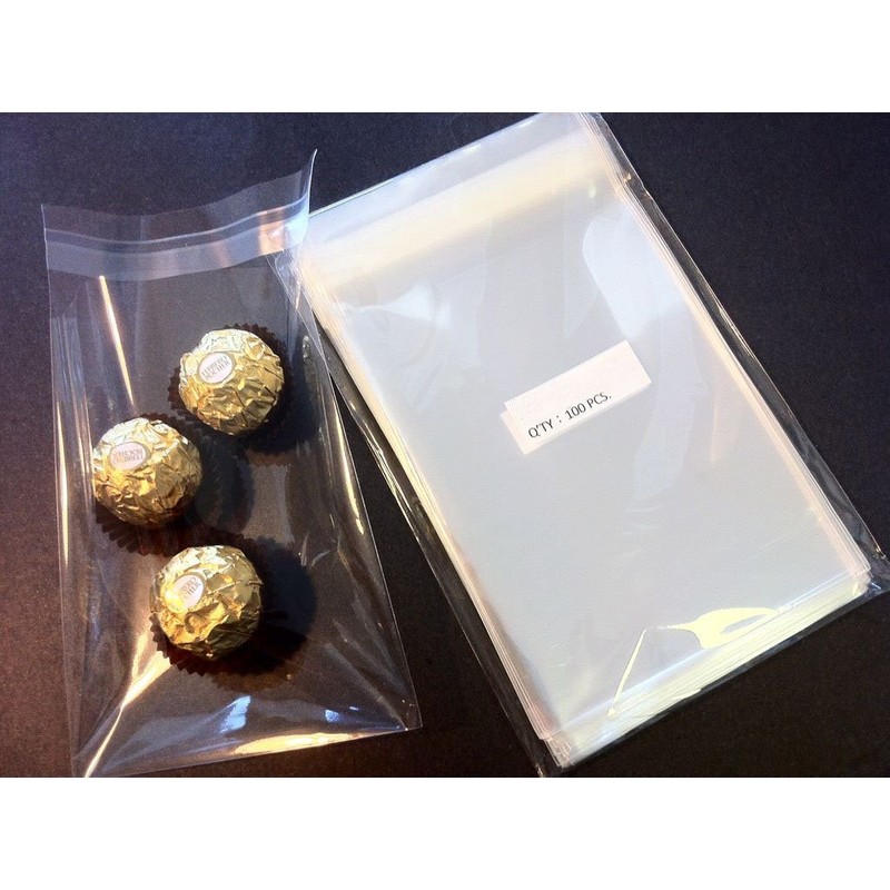 UNIQUEPACKING 100 Pcs 6x9 Clear Resealable Cello Cellophane 6" x