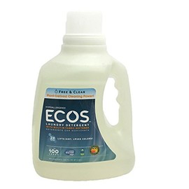ECOS® Hypoallergenic Laundry Detergent, Free & Clear, 100 loads, 100oz, Bottle by Earth Friendly Products