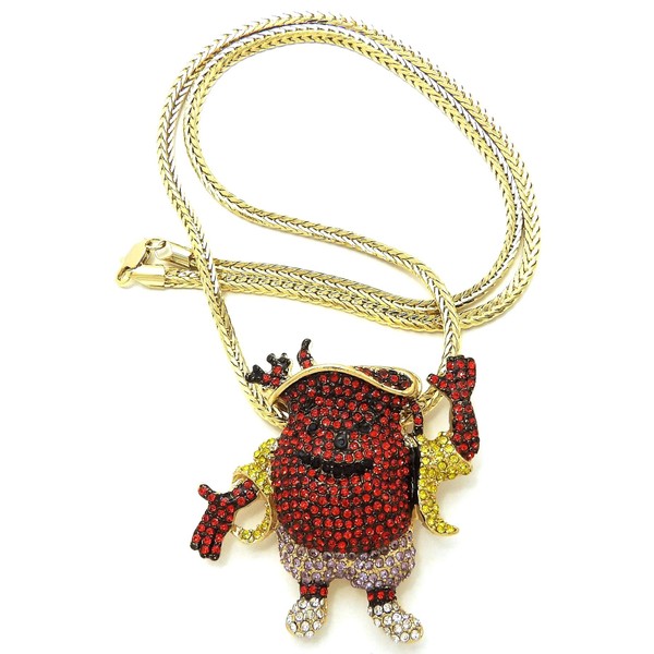 GWOOD Kool Necklace Man Pendant with 30 Inch Franco Chain