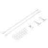 Miniature Curtain Rods 1/12 Scaled Simulation Alloy Dollhouse Double Layer